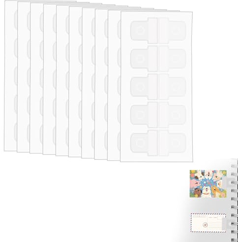 300 st genomskinliga pärmark konverteringsklistermärken, genomskinliga hål självhäftande etiketter förstärkningar för scrapbooking dokument foton vykort dokument gör-det-själv-tillbehör
