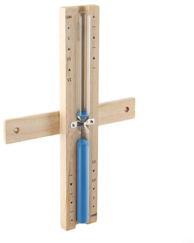 Jotekonoby Clessidra da 15 minuti, con cornice in legno, orologio rotante a clessidra, resistente al calore, per sala sauna, centro benessere, decorazione per la casa (blu)