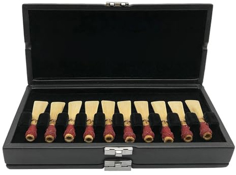 Reed-Aufbewahrungsbox for 20 Reeds, Etui, Halter, Organizer for Fagott, Oboe, Holzblasinstrument, Hülle aus PU-Leder Oboe Reed Halter