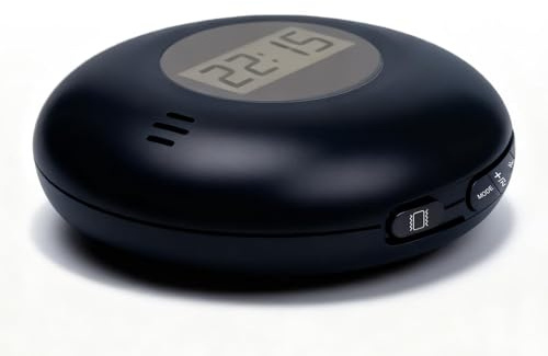 Sveglia digitale con display LCD, lettore CD, portatile, sveglia digitale per dormienti profondi, sveglia a vibrazione per dormiente profondo, doppia sveglia ideale per viaggi, non udenti, anziani e