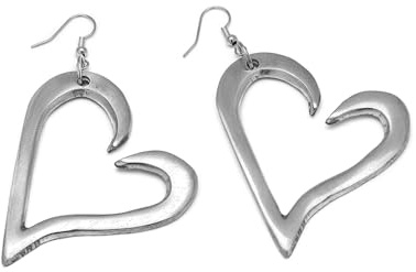 Vlnet ® | Vestopazzo orecchini a forma di cuore sagomato | alluminio 100% riciclato | romantici e stilizzati | lavorazione artigianale | alluminio 100% riciclato