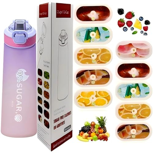 700 ml Sportflasche + 10 Geschmackskapseln, hitze- und kältebeständig, neues Getränk exp