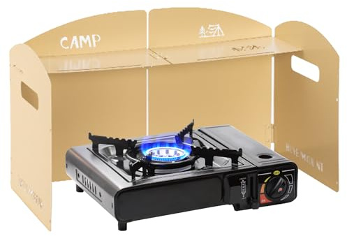 Parabrisas para cocina de camping | Paneles de pantalla plegables contra el viento, cortavientos para cocinar al aire libre y barbacoa, barbacoa de picnic y barbacoa para actividades al aire libre