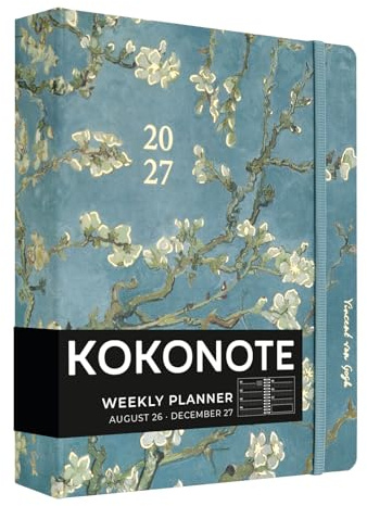 Kokonote Academic Diary 2026-2027 Week to View - Van Gogh Gifts | Academic Planner 2026-2027, Mid Year Diary 2026 2027, Weekly Planner | Aesthetic Stationery Gifts | Akademisk planerare 2026-2027, medelårsdagbok 2026 2027, veckoplanerare | estetiska brevpapper gåvor