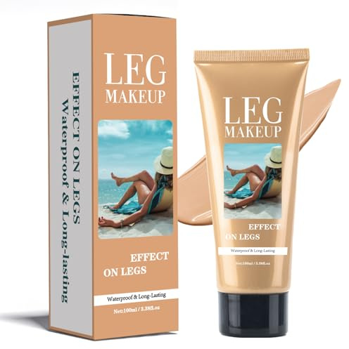 Bein Make Up Wasserfest, Body Coverage Perfector, Langlebig & Wischfest Tattoo Cover Up, Keine Übertragung Körper Foundation Concealer, Tattoo Abdecken für Krampfadern & Narben, Gleicht den Haut aus