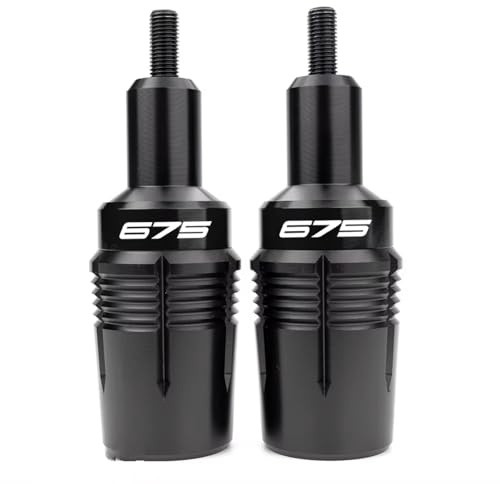 Cadre De Protection Contre Les Chutes Moteur Curseurs Roues Compatible avec 675SR-R 675NK 675SS 675SR SR675 675 SS NK SR-R Moto Cadre Anti-Crash(Black)