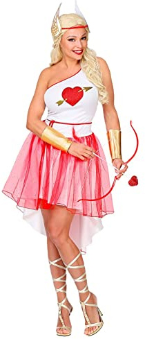 W WIDMANN MILANO Party Fashion - Disfraz de Cupido, mensajero de la felicidad, vestido, cinturón, pulseras, tocado, carnaval, fiesta temática