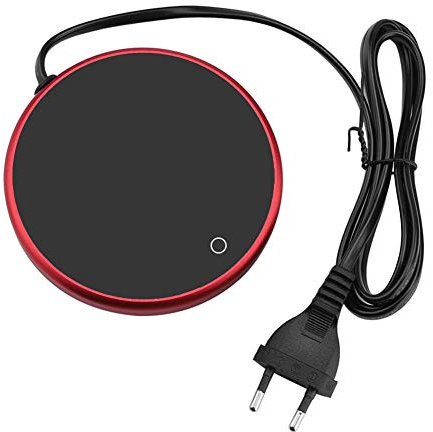 Elektrische Tassenwärmer, Stövchen Kaffeemaschinenzubehör Pad Stövchen Desktop Tee Kaffee Milch Becher Heizung Coaster Tray 220-240V(Rot)