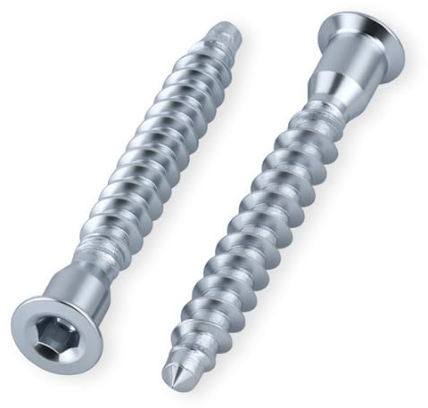 HEXATON Viti per Mobili Viti di Fissaggio per Mobili con Testa Svasata e Impronta Esagonale - 7 x 35 mm - 50 Pezzi - Acciaio Zincato Bianco - Filettatura Completa