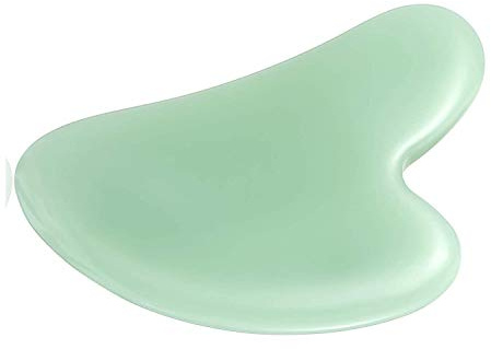 DEEINN Gua Sha Gesichtsbehandlung, Jadestein, herzförmiges Brett, Kratzmassagegerät, Anti-Falten-Werkzeug, Spa, Anti-Aging-Massagegerät, Jadestein-Gesichtspflegegerät, Schönheitsgerät für das Gesicht