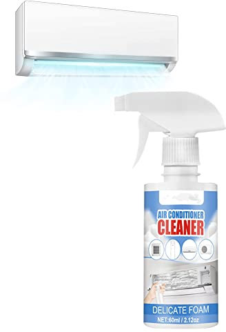 60ml Air Conditioner Cleaner, Spray de nettoyage pour climatisation, Mousse nettoyante pour climatiseurs, Nettoyant détergent moussant pour serpentin de climatiseur, Désodorisant pour filtres à Air
