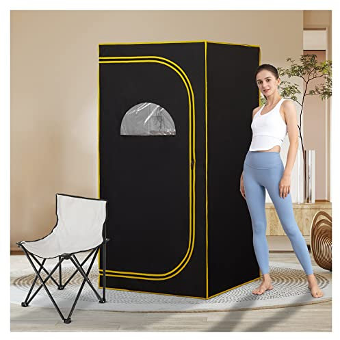 amocane Sauna infrarroja portátil para el hogar, sauna personal de tamaño completo, spa para relajación, tienda de campaña de sauna de corazón seco con almohadilla térmica para pies y silla plegable