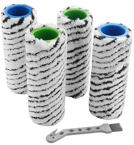 Zubehör 4 Stück Walzenbürste für Kärcher FC7 FC7 Premium FC5 FC5 Premium FC3 Akku-Bodenreiniger (Color : As shown)