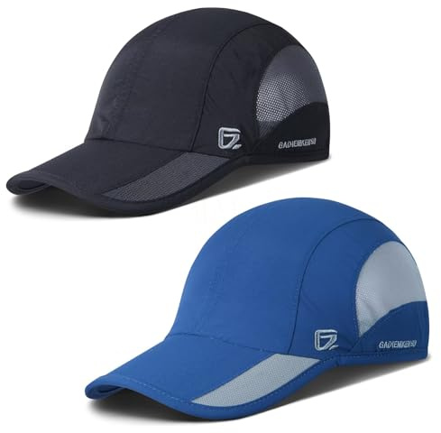 GADIEMKENSD Quick Dry Sports Hat UPF50+ Soft Outdoor Run Cap (56-60cm)