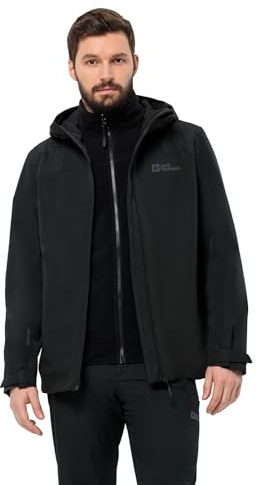Jack Wolfskin Herren Taubenberg 3in1 Jkt M, Schwarz, XL EU