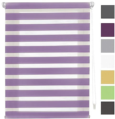 Tenda a Rullo Oscurante 80x150cm Termica Isolante Caldo Tapparella di Avvolgibile Montaggio con e senza Fori, per Porte e Finestre, Porpora