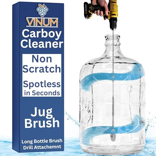 VINUM Carboy Cleaner - 27 Long Bottle Brush for Carboys, Jugs, Water Bottles & Demijohns - Modular & Universal Scrub Brush Cleaning Supplies for Brewing & Wine Making Equipment