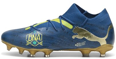 Puma Unisex Adults Future 7 Match BNA FG/AG Soccer Shoe, Sailing Blue-Marine Blue-PELÉ Yellow-Grassy Green-Gold, 45 EU
