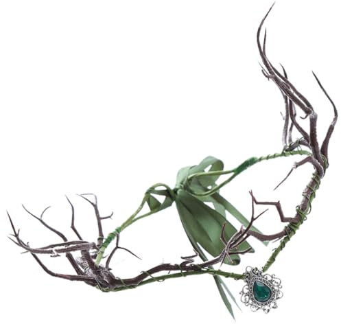ibasenice Hochzeits-stirnband Mit Exotischem Design Verstellbares Haarband Für Frauen Elegantes Haaraccessoire Mit Grünem Anhänger Für Braut Brautjungfern Und Besondere Anlässe