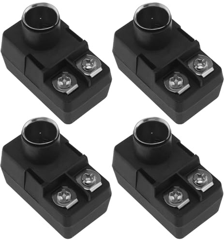 EMSea 4 connettori trasformatore assortiti per antenna, cavi antenna cablati da 300 Ohm a connettori coassiali maschio tipo F da 75 Ohm per antenne TV HF UHF VHF FM