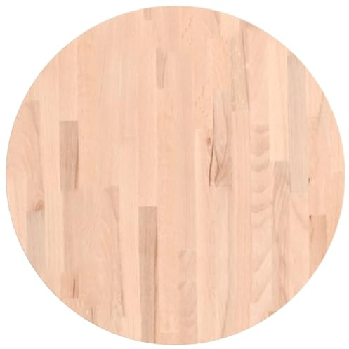 vidaXL Tischplatte Ø60x4 cm Rund Massivholz Buche