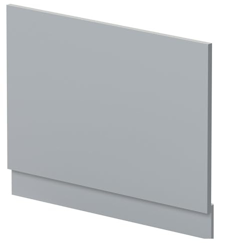 Balterley Bath End Panel 750mm, MDF End Bath Panels with Plinth, Satin Finish Straight Bathroom Panels for Bathtub, Water Resistant Panel Covering for Bathroom Baths and Soaking Tubs (Grey)