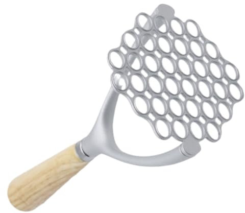 OUNONA Potato Masher Ergonomic Handle Manual Potato Press Pumpkins and Carrots Aluminium Alloy Kitchen Tool for Effortless Vegetable Preparation