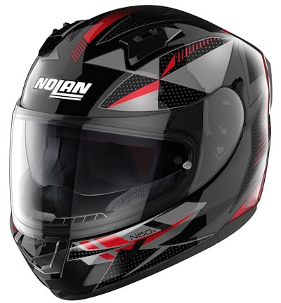 Nolan N60-6 Wiring Integralhelm (Schwarz/Rot/Silber), S (55)