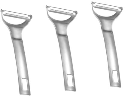 Alipis 3piezas Pelador De Inoxidable Herramienta Multifuncional De Cocina Diseño Ergonómico De Usar y Almacenar Gadget Práctico