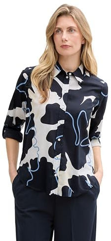 Tom Tailor Damen 1037889 Bluse mit Muster (1er Pack)