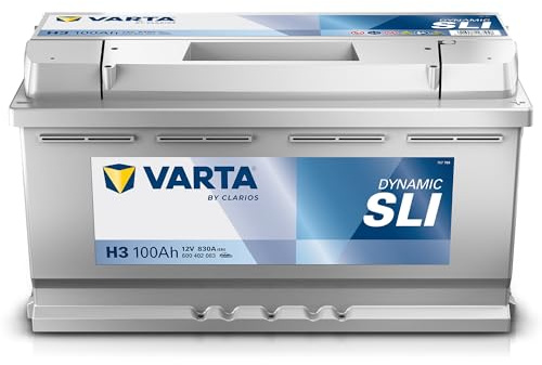 VARTA Automotive DYNAMIC SLI (H3) 12V 100Ah 830A - Nassbatterie KFZ mit Standardausstattung & ohne Start-Stopp System - Starterbatterie für einfachen Energiebedarf - Bleisäurebatterie wartungsfreie