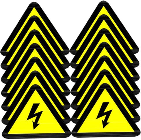 ROMISBABA 30pcs Electric Shock Warning Stickers High Voltage Caution Decals for Equipment Safety Use Easy to Apply Vinyl Labels