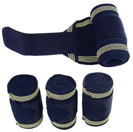 Jonlaki Pferde-Beinbandagen, 4 Stück, Pferde-Fleece-Bandagen, Bandagen, Schaf-Beinbandagen, Standbandagen für Pferde, Stabile Bandagen, REIT-Beinbandagen-Set für Beinunterstützung,