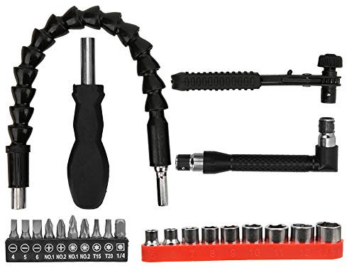 Bright Gold Plated Shaft Groove Flexible Shaft Screwdriver Bit Set 300mm Complete Accessories for Electronics Computers Watch Repairs Jewelry Repairs