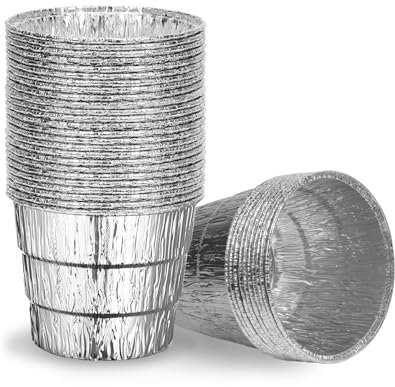 Matchwaves 20 forros de cubo de grasa para parrilla de madera Traeger con cubo HDW152, repuesto para insertos BAC407, tazas de grasa universales, 5 pulgadas de ancho x 4 pulgadas de alto
