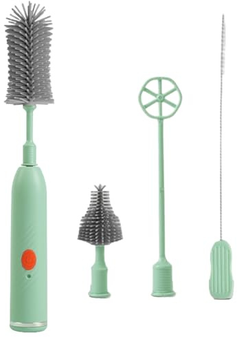 Ylnailky Electric Bottle Brush - Straw Cleaner Brush Electric | Cleaning Tool With Replaceable Head For Home Use, Traveling, Outdoor