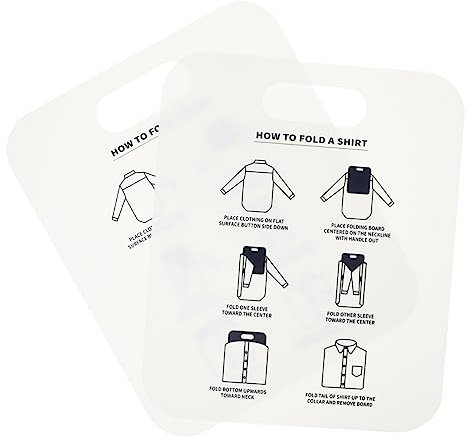 SOLUSTRE 2stücke Teiliges Faltbrett Aus Pp Platzsparendes Haushaltstool Zum Schnellen Und Ordentlichen Falten Von Kleidung Einfach Zu Bedienen Praktisches Shirt Faltboard Shirts Und Pullove