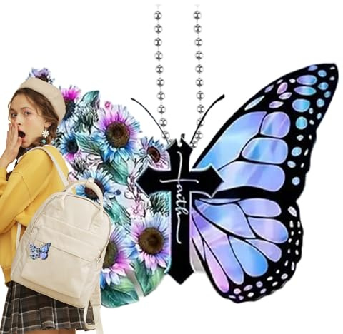 Ornements en Forme de Papillon pour Arbre, Papillon en Verre Arc-en-, 2D à Paillettes, Pendentif Animal Volant pour Porte de Maison, fenêtre