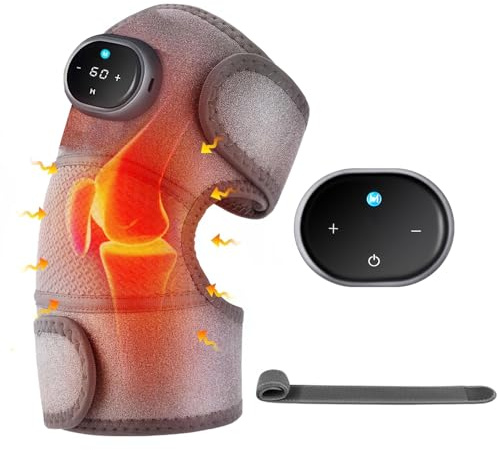 Heated Knee Support Cordless Knee Massager with Heat,Knee Shoulder Elbow Massager for Pain Relief,3 Modes & Heat,Mothers Day Gifts from Daughter for Mum