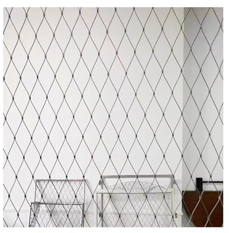 Rete in corda regolabile in acciaio inossidabile Rete flessibile da giardino per prato Campo da calcio Balcone Barriera di sicurezza Recinzione decorativa 15 cm Rete protettiva