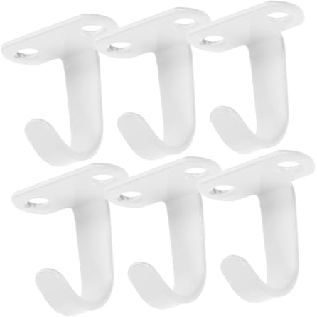 WEKAMOS 6 Ganchos De Techo Metálicos Montados Con Tornillos Para Paredes De Yeso Y Ladrillo Ideal Para Colgar Toallas Ropa Macetas Y Decoraciones En Hogar Y Cocina