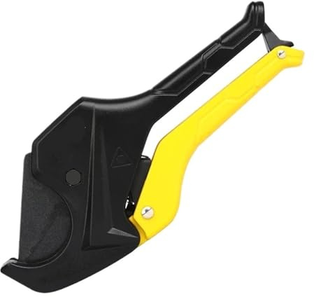 Cortatubos De Plástico Cortador de tubos de PVC con trinquete, cortador de mangueras PEX con cuchillas afiladas, cortador de tubos for mangueras de PPR, PE, PP y caucho(63.0mm)