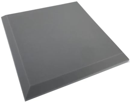 Panneaux Acoustiques Lot de 4 panneaux acoustiques carrés grande taille 50 x cm for studio, isolation phonique, traitement d'absorption acoustique, plats(Grey,50x50x5cm)