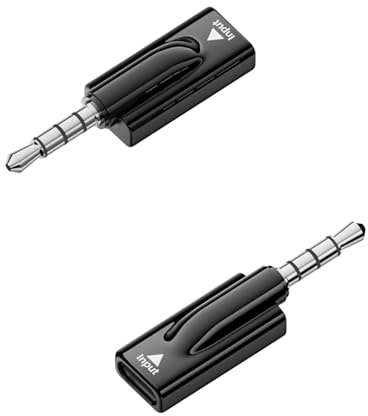 QIANRENON USB C to 3.5mm Headphone Adapter USB C Female to TRRS 3.5mm Male Audio Connector Type C to 4 Pole 1/8 Headset Plug Converter DAC Decoding, for AUX Car Audio Mobile Phone Computer, 2Pcs