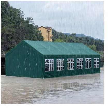 Wasserfestes Carport-Dach Mit Metallrahmen, Große, Robuste Außencarports Für Traktoren, LKWs, Wohnmobile Und SUVs(Style 2)