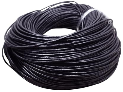 Läderremsor – äkta kohud | Smycketråd - 29 fot lång, mjukt runt läder Lämpligt för armband Halsband Hängen Stövlar Hattar