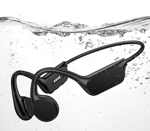 Casque de natation, étanche IPX8, écouteurs de natation, conduction osseuse, Bluetooth, lecteur MP3 intégré, mémoire 32 G, casque sous-marin sans fil avec micro pour la course, le cyclisme, le fitness