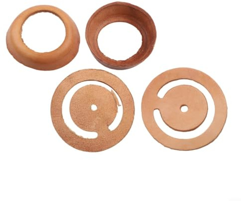 Ersatzkit Für Handbrunnenpumpe Nr. 2, Unterventilleder 3 1/2 Zoll Und Lederbecher 3X2 Zoll, Reparaturset Aus Haltbarem Leder Für Schwengelpumpe, Kesselpumpe,