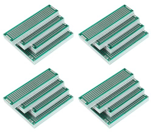 GALPADA Universal Pcb Board Mini Breadboard with Fine Craftsmanship and Glass Fiber Material for Daily DIY Soldering and Maintenance Experiments, Pitch 2.54mm, Green Circuit Board