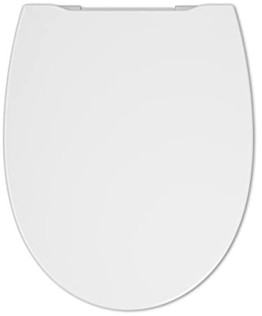 Hamberger 537407 WC-Sitz Comino Family (Toilettenistz mit SoftClose, Farbe weiß, Steckscharnier Edelstahl C4302G)